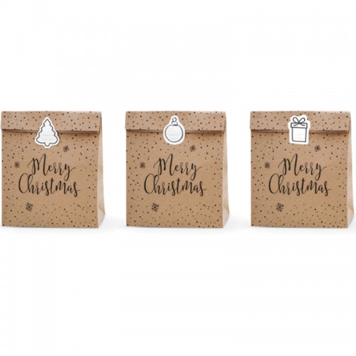 Sacos Presentes Kraft Natal